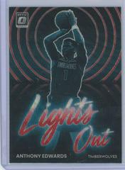Anthony Edwards [Red Wave] Basketball Cards 2022 Panini Donruss Optic Lights Out Prices
