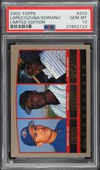 Lopez, Ozuna, Soriano #203 Baseball Cards 2000 Topps Limited Edition Prices