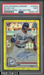 Gavin Lux [Yellow Refractor] #CRA-GL Baseball Cards 2020 Bowman Chrome Rookie Autographs Prices