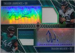 Trevor Lawrence, Travon Walker [Green] Football Cards 2022 Panini Phoenix Dual Patch Autographs Prices