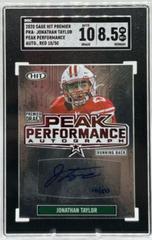 Jonathan Taylor [Red] #PK-JT Football Cards 2020 Sage Hit Peak Performance Autograph Prices