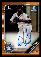 Cristian Javier [Orange Refractor] #CPA-CJ Baseball Cards 2019 Bowman Chrome Prospects Autographs Prices