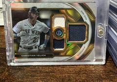 Christian Yelich [Gold] #TR-CY Baseball Cards 2023 Topps Tribute Triple Relics Prices