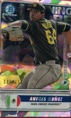 Andres Munoz [Atomic Refractor] #STG-AM Baseball Cards 2020 Bowman Chrome Spanning the Globe Prices