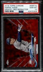Aaron Judge [Red Refractor] #HMT70 Baseball Cards 2018 Topps Chrome Update Prices