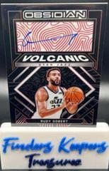 Rudy Gobert [Red] #VS-RDG Basketball Cards 2021 Panini Obsidian Volcanic Signatures Prices