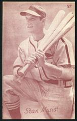 Stan Musial [Reddish Brown Tint] #57 Baseball Cards 1953 Canadian Exhibits Prices