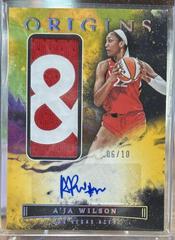 A'ja Wilson [Gold] #OA-AJW Basketball Cards 2023 Panini Origins WNBA Autographs Prices