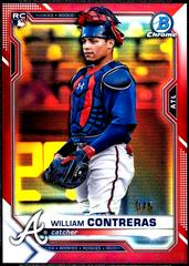 William Contreras [Red Refractor] #38 Baseball Cards 2021 Bowman Chrome Prices