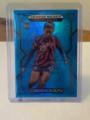 Catarina Macario [Neon Blue Flood] #197 Soccer Cards 2022 Panini Obsidian Prices