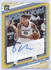 Brandon Clarke [Gold] #DS-BCA Basketball Cards 2022 Panini Donruss Optic Dominators Signatures Prices