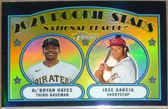 Ke'Bryan Hayes, Jose Garcia [Chrome Black Refractor] #97 Baseball Cards 2021 Topps Heritage Prices