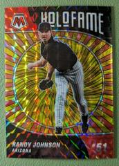 Randy Johnson [Orange Fluorescent] #HF-3 Baseball Cards 2022 Panini Mosaic Holofame Prices