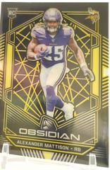Alexander Mattison [Electric Etch Yellow] #115 Football Cards 2019 Panini Obsidian Prices