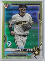 Brice Turang [Gold Foil] Baseball Cards 2021 Bowman 1st Edition Prices