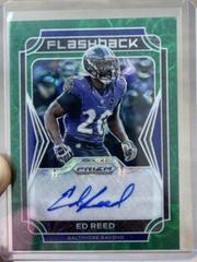 Ed Reed [Green Scope Prizm] Football Cards 2021 Panini Prizm Flashback Autographs Prices