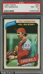 Ted Simmons #85 Baseball Cards 1980 Topps Prices