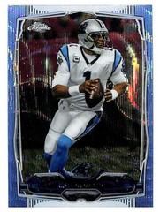 Cam Newton [With Ball Blue Wave Refractor] Football Cards 2014 Topps Chrome Prices
