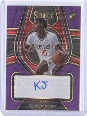 Keon Johnson [Purple Pulsar] Basketball Cards 2021 Panini Select Rookie Signatures Prices