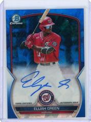 Elijah Green [Green] Baseball Cards 2023 Bowman Chrome Sapphire Autographs Prices
