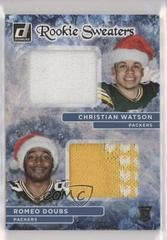 Christian Watson, Romeo Doubs #RHD-2 Football Cards 2022 Panini Donruss Rookie Holiday Sweater Dual Prices