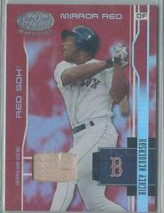 Rickey Henderson [Mirror Red] #26 Baseball Cards 2003 Leaf Certified Materials Prices