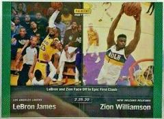 LeBron James, Zion Williamson [Green] #104 Basketball Cards 2019 Panini Instant Prices