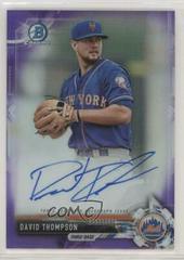 David Thompson [Chrome Purple Refractor] Baseball Cards 2017 Bowman Prospect Autographs Prices