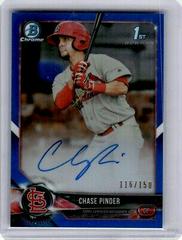 Chase Pinder [Blue Refractor] Baseball Cards 2018 Bowman Chrome Prospects Autographs Prices