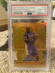 Shaquille O'Neal [Orange Die Cuts] #132 Basketball Cards 2014 Panini Excalibur Crusade Prices