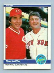 Bench & Yaz [Retiring Superstars] #640 Baseball Cards 1984 Fleer Prices