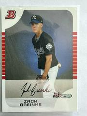 Zack Greinke [White] Baseball Cards 2005 Bowman Prices