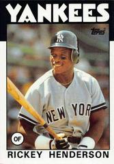 Rickey Henderson Baseball Cards 1986 Topps Super Prices