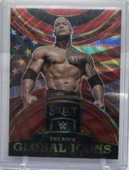 The Rock [Red Wave] #5 Wrestling Cards 2023 Panini Select WWE Global Icons Prices