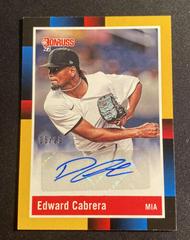 Edward Cabrera [Gold] Baseball Cards 2022 Panini Donruss Retro 1988 Signatures Prices
