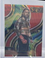 Roman Reigns [Red Wave] #2 Wrestling Cards 2023 Panini Select WWE Sensations Prices