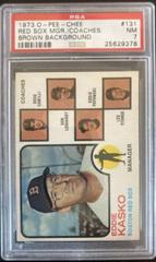 Red Sox Mgr. , Coaches [Brown Background] #131 Baseball Cards 1973 O Pee Chee Prices
