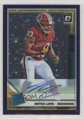 Bryce Love [Purple Stars] #182 Football Cards 2019 Donruss Optic Rated Rookie Autographs Prices