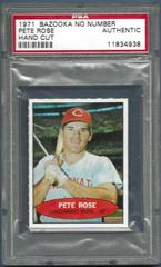 Pete Rose [Hand Cut] Baseball Cards 1971 Bazooka No Number Prices