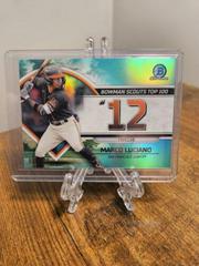 Marco Luciano [Aqua] #BTP-12 Baseball Cards 2023 Bowman Scouts Top 100 Prices
