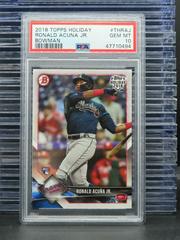 Ronald Acuna Jr. Baseball Cards 2018 Topps Holiday Bowman Prices