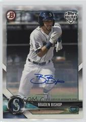 Braden Bishop [Autograph] #TH-BB Baseball Cards 2018 Topps Holiday Bowman Prices