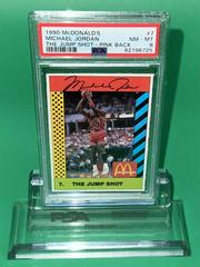 Michael Jordan [The Jump Shot Pink Back] #7 Basketball Cards 1990 McDonald's Michael Jordan Prices
