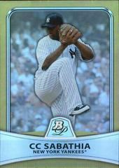 CC Sabathia [Gold Refractor] #21 Baseball Cards 2010 Bowman Platinum Prices