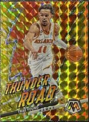 Trae Young [Reactive Yellow] #4 Basketball Cards 2022 Panini Mosaic Thunder Road Prices