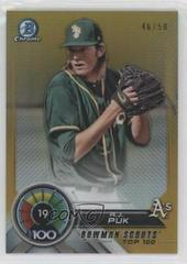 A.J. Puk [Gold Refractor] #BTP-19 Baseball Cards 2018 Bowman Scouts' Top 100 Prices