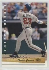 David Justice #HR17 Baseball Cards 1993 Upper Deck Homerun Heroes Prices