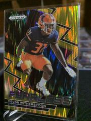 Devon Witherspoon [Gold Flash] #F-12 Football Cards 2023 Panini Prizm Draft Picks Fearless Prices