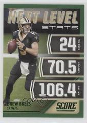 DREW BREES Football Cards 2021 Panini Score Next Level Stats Prices