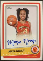 Maya Nnaji #PA-MN Basketball Cards 2022 Topps Chrome McDonald's All-American Paper Autographs Prices
